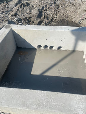 Betonghåltagning för dränering.